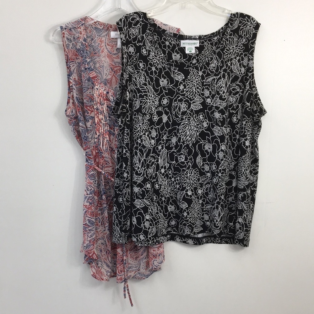 Motherhood Maternity Tank Blouse Bundle Size L EXCELLENT Condition